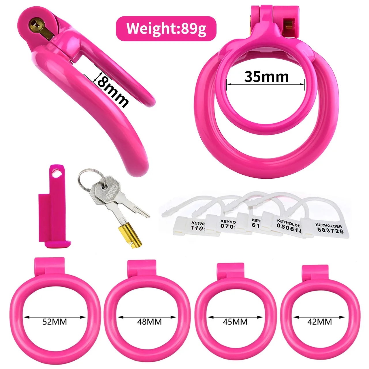 NEW Testicle Mono Rack Cock Ring Penis Cage for Male Lightweight Chastity Belt with 4 Size Base Rings Adult Sex Toy for Men 성인용품