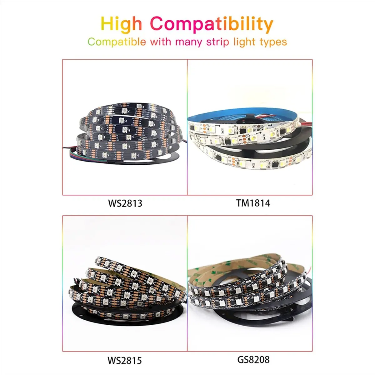 ■★New Arrival Fashion   WLED Controller IP65 Waterproof Mic Sound Music Dynamic RGB IC DIY WiFi WS2811 WS2812 SK6812 TM1814 WS28