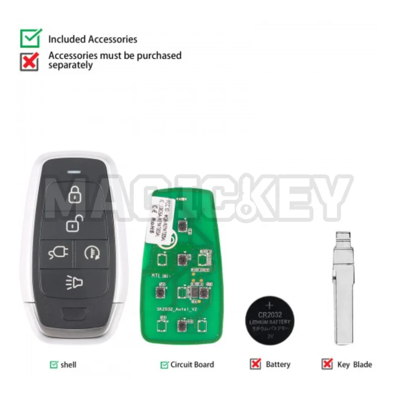 AUTEL MAXIIM IKEY Standard Style IKEYAT005DL 5 Buttons Independent Smart Key