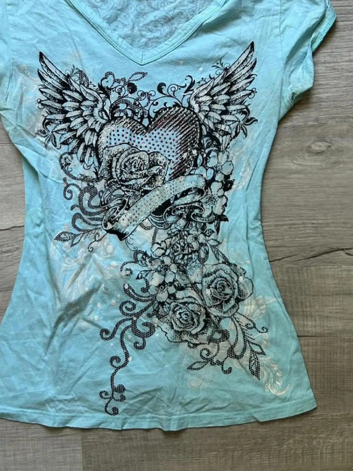 Y2k camiseta mulher roupas impressão 2000s goth americano retro harajuku com decote em v manga curta magro colheita topo punk verão streetwear t