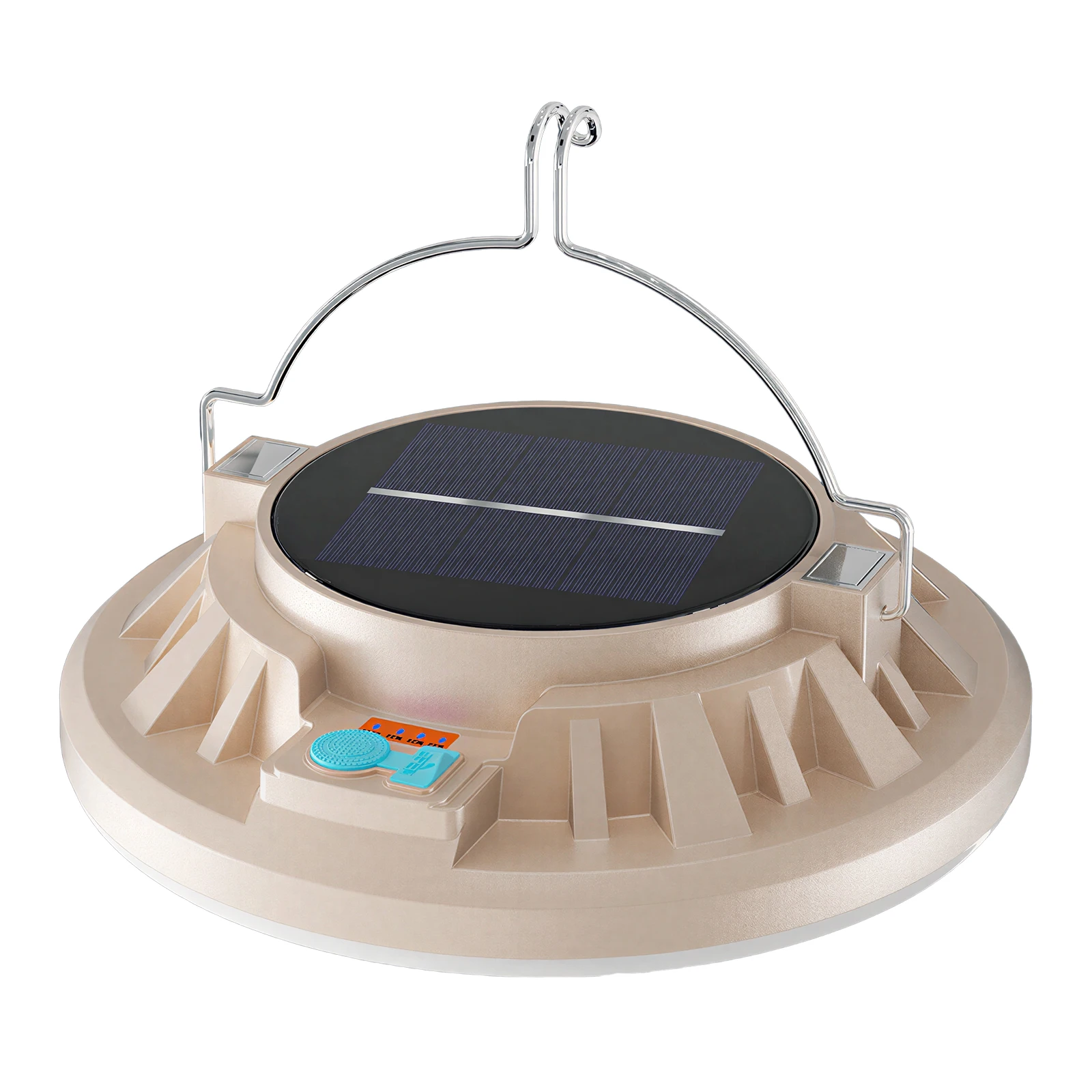 Portable Solar Camping Lantern Type-C Dual Charging 8-10H Waterproof 3 Modes Emergency Outdoor Light