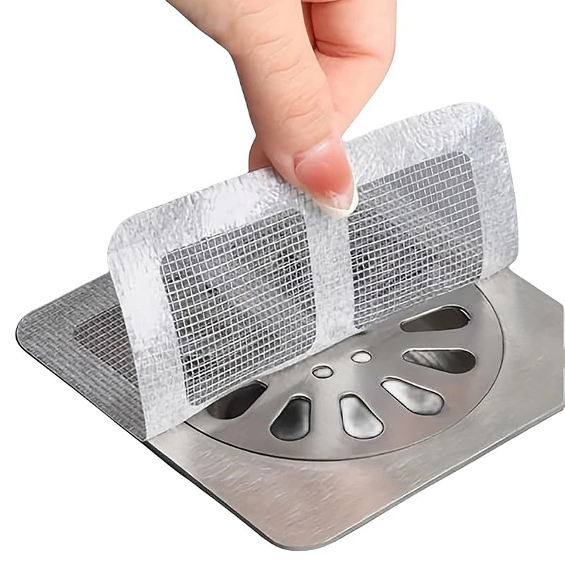 1/10Pcs Disposable Floor Drain Sticker Shower Drain Hair Catcher Cover Sink Strainers Hair Filters Mesh Filter Sticker