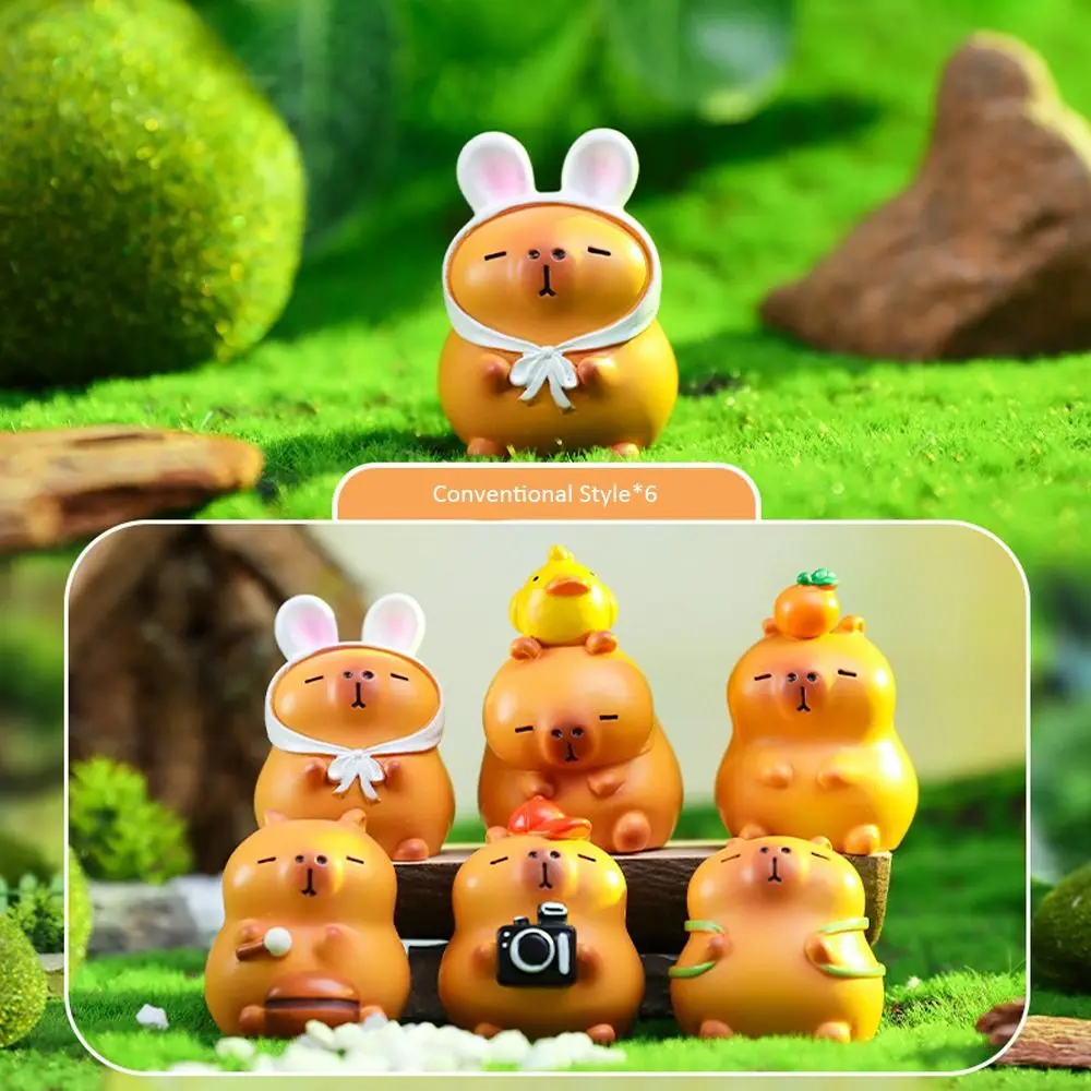 Kawaii capibara Blind Box Multicolor Action Figures Kapibara Toys ornamenti capibara modello Animal Surprise Bag