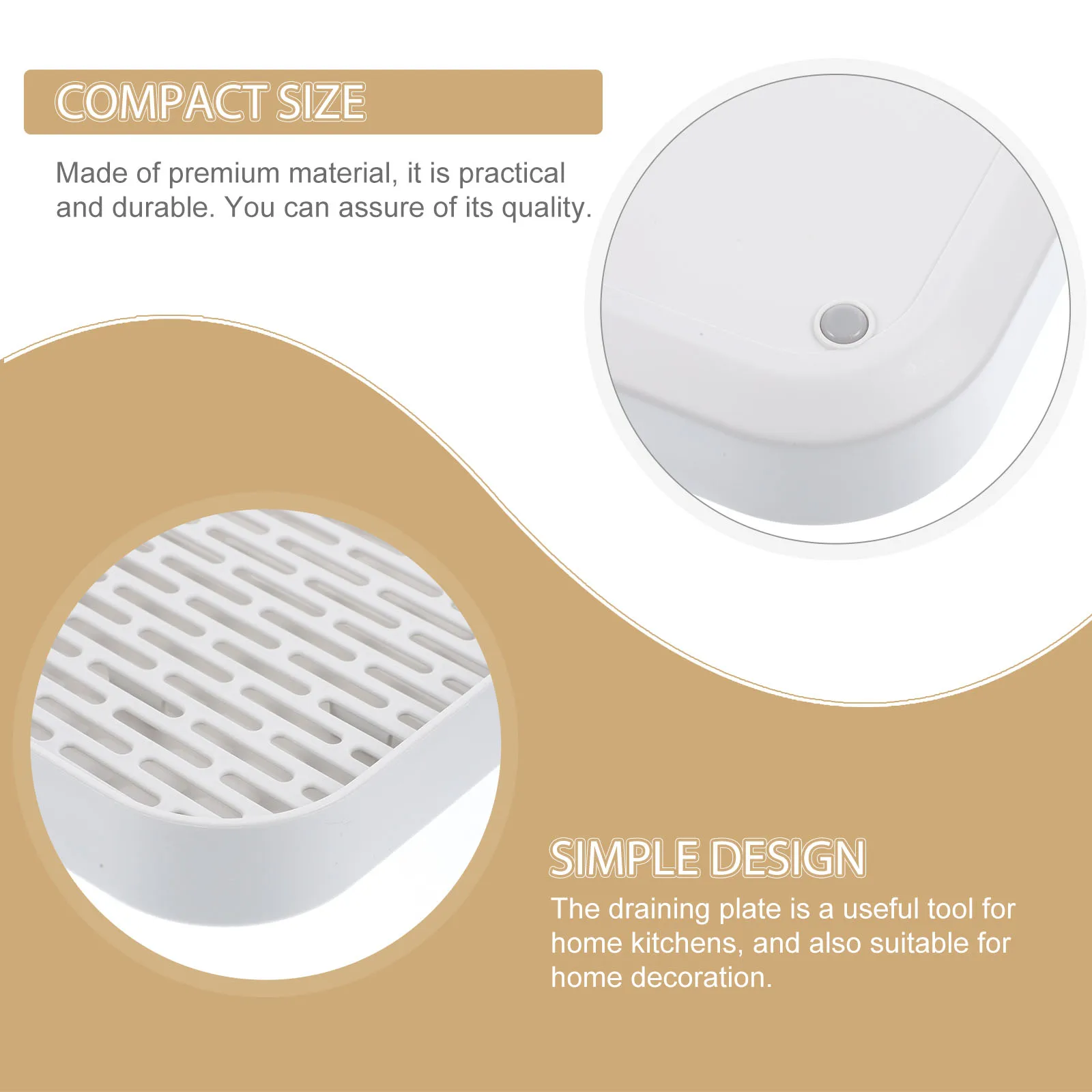 

Premium Drain Tray Detachable Dish Drying Dish Drying Tray Rack Kitchen Water Drip Plate Non-Slip Tea Table Organizer