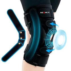 Hinged Knee Brace with Side Stabilizers Three-section for Men and Women Relieves Arthritis ACL MCL PCL, Meniscus Tear