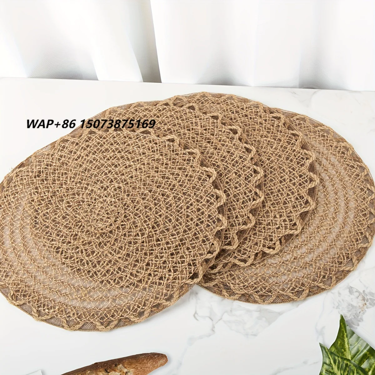 Placemats for Dining Table Anti-Scalding Dining Table Mat Heat-Insulating Plate Mat with Decorative Pot for Home or Hotel Use