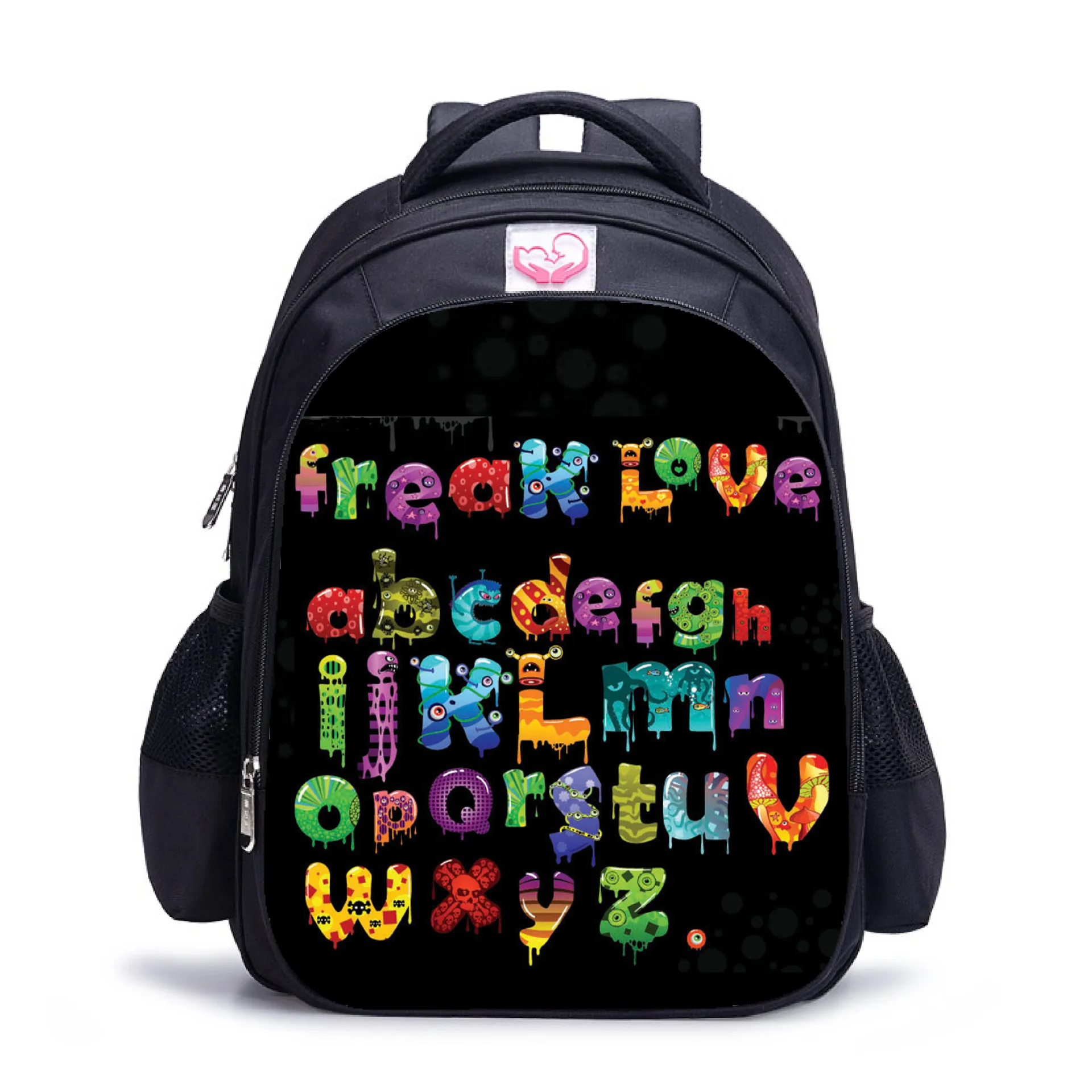 Game Peripheral Alphabet Lore School Bag Alphabet Legend Print Student Double Layer Backpack   Beautiful Fashion Accessories