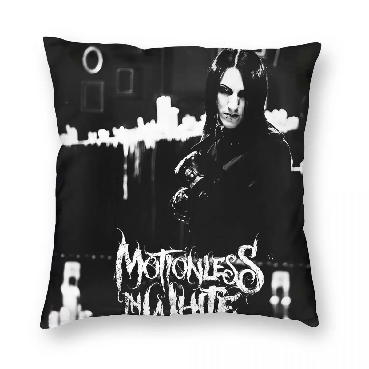 Chris Motionless In White Square Pillowcase Polyester Linen Velvet Pattern Zip Decor Throw Pillow Case Sofa Cushion Cover - view 5