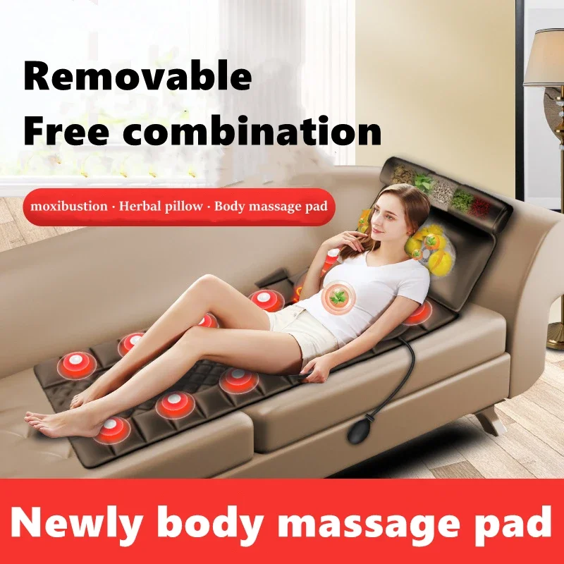 Body Massage Relaxation Chair Blanket Mattress Cervical Vertebra Massager Heated Massage Cushion Neck Waist Back Multifunctional