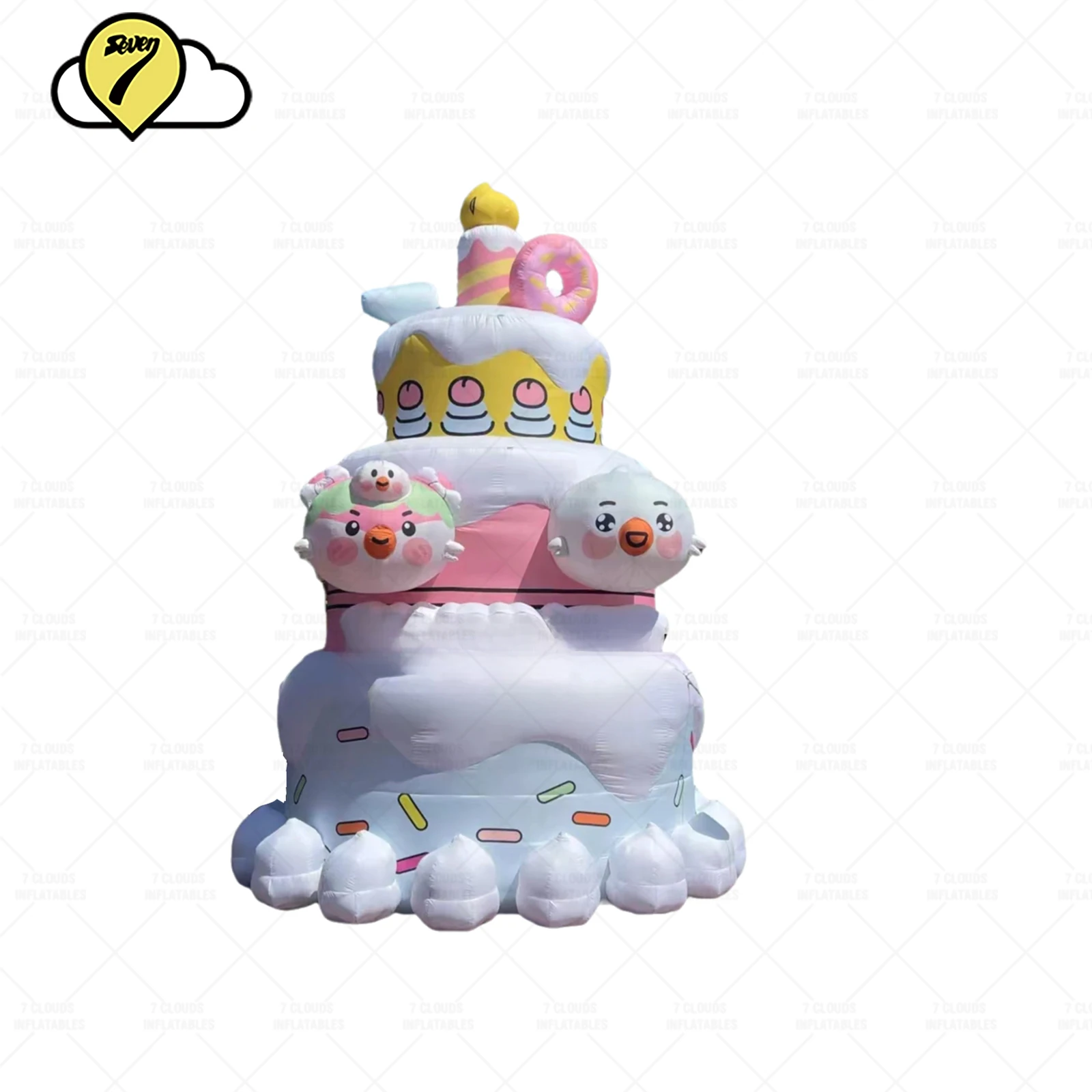 Giant Grand celebration Inflatables Toys Birthday Cake Inflatable Cake Replica Anniversary Celebration Yard Party Decoration