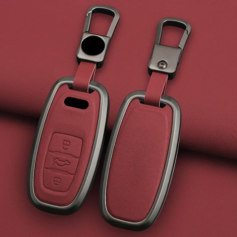 

Zinc Alloy Car Key Case For Audi A4 A5 A6 A7 A8 Q8 Q5 S6 S7 S5 S4 RS6 RS7 3 Button Smart Keyless Entry Remote Protective Case