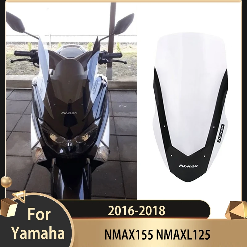 

Motorcycle Windshield Extension Suitable For Yamaha NMAX155 NMAXL125 2016-2018 Transparent Front Windshield Glass Deflector