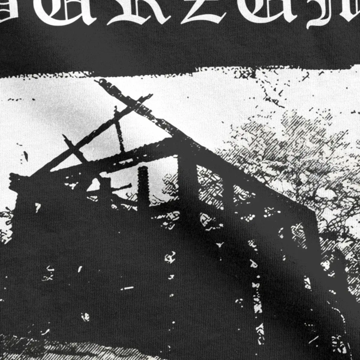 Men Women T-Shirt Aske Black Metal Rock Novelty Pure Cotton Tees Short Sleeve Burzum T Shirt Crew Neck Clothes Plus Size