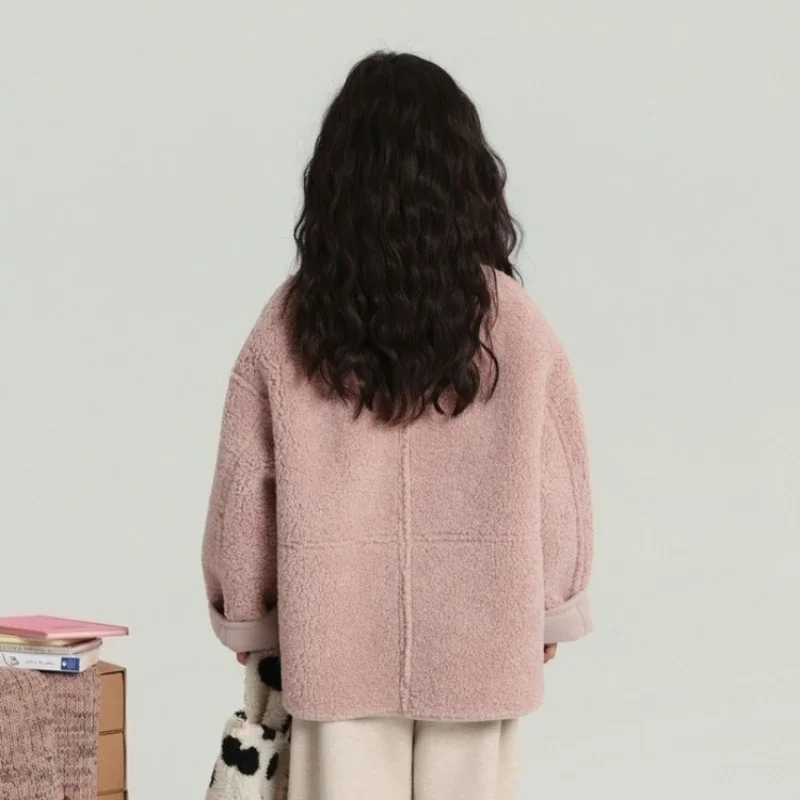 

2025 New Autumn Winter Stylish Double-Sided Suede Jacket for Girls Children's Double Layer Coat Fashionable Outdoor Clothing