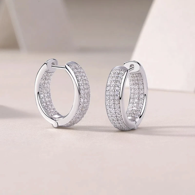 Earrings 925 Sterling Silver Original Certified Moissanite Drop Earrings Women Engagement Jewelry