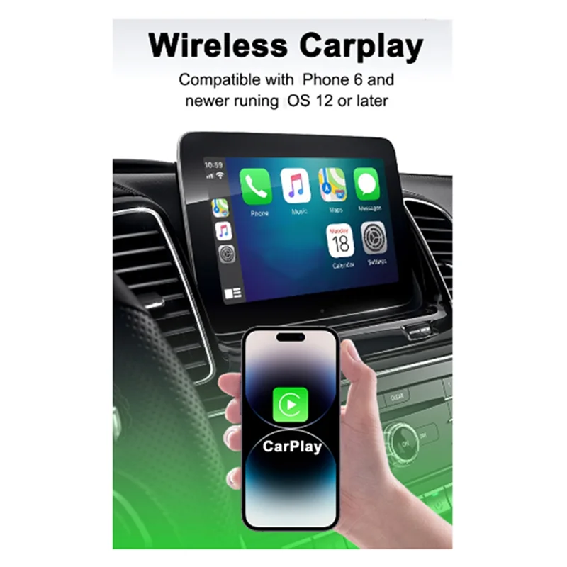 

Автомобильный беспроводной Carplay и Android Auto Box 2в1 проводной к беспроводному ключу Plug & Play Carplay Android АВТО-адаптер AI Box