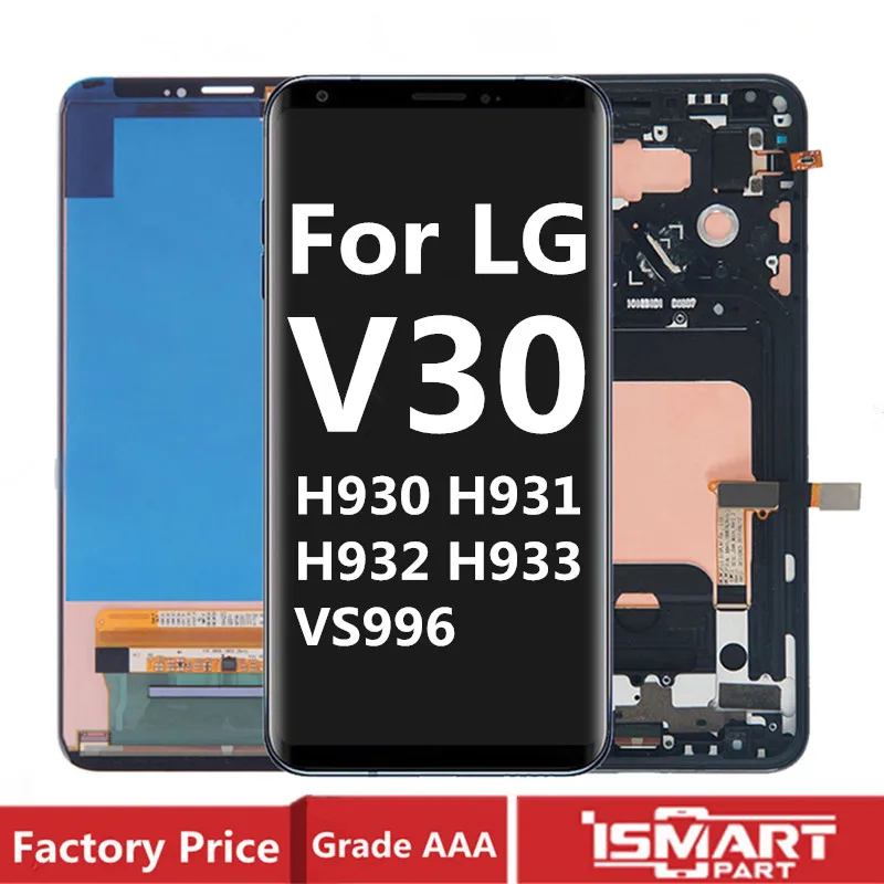 

For LG V30 LCD Display Touch Digitizer Assembly H930 H931 H932 H933 VS996 Screen with Frame Replacement