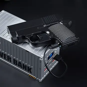 Hračky, zbraně, pouzdro na cigarety, zapalovač, větruodolný, tiché zapalování, wolframový drát, nabíjení typu C, zapalovače cigaret a kuřácké potřeby 8 nejlepší prodej zapalovač o velikosti paralyzéru - №4