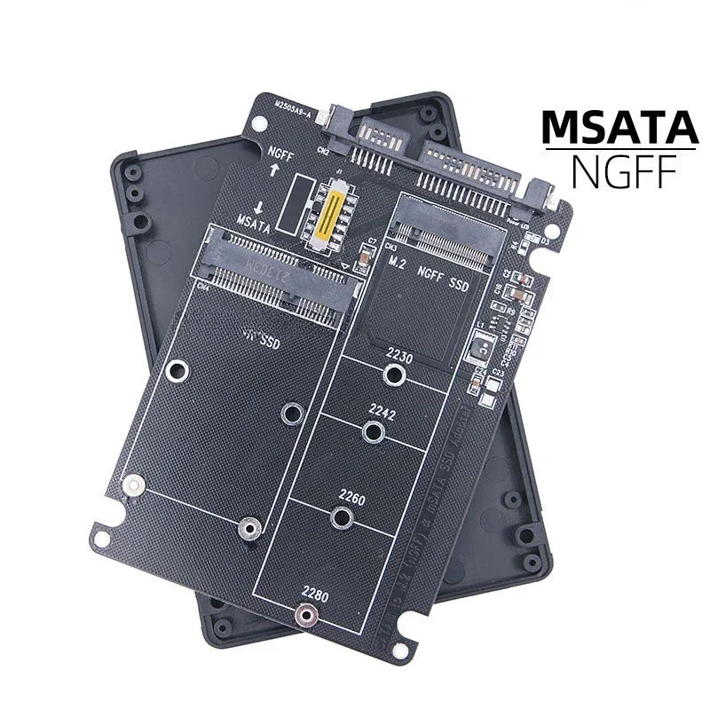 M.2 Converting Solid-state SSD To Sata3 External Hard Disk Box Ngff Msata To Serial Port Conversion Card Dual-use Two-in-One
