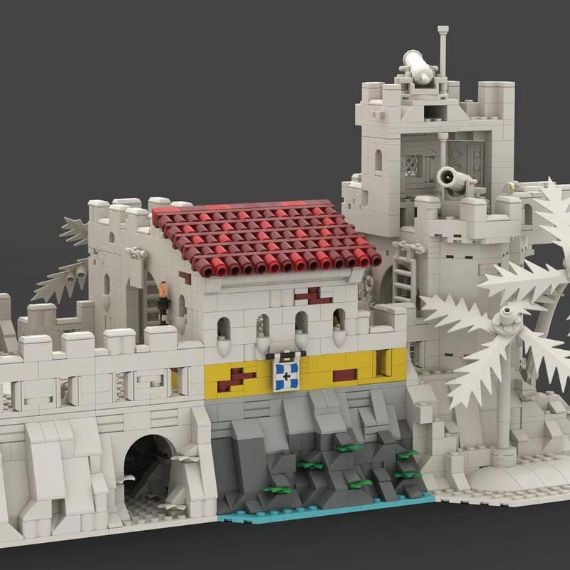 Custom 454 PCS MOC Pirate Series Medieval Building Block Armory Expansion: Eldorado Fortress DIY Assembly Toy Kid Birthday Gift