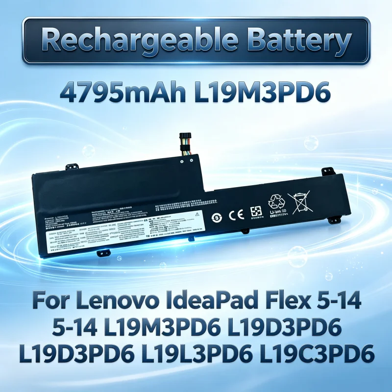 4795mAh L19M3PD6 Rechargeable Battery For Lenovo IdeaPad Flex 5-14 L19M3PD6 L19D3PD6 L19L3PD6 L19C3PD6 Replacement Battery