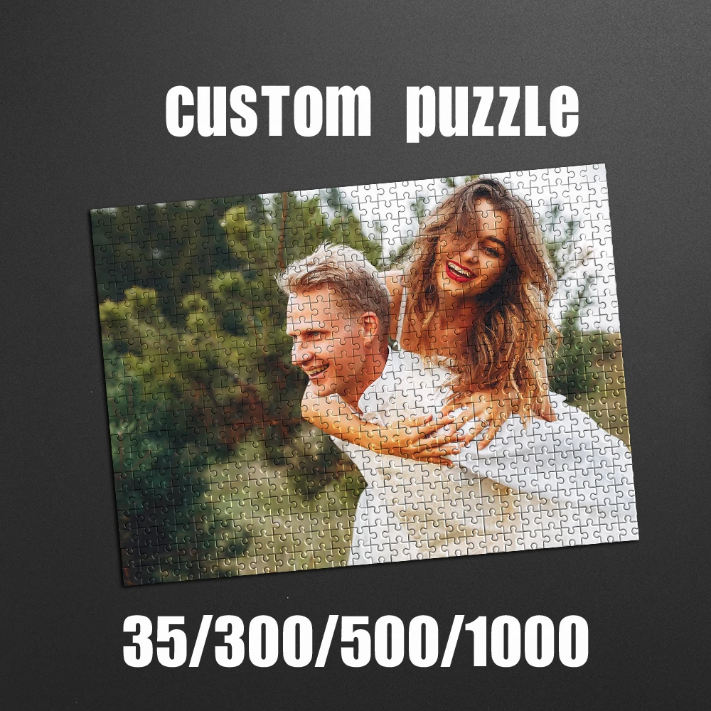 Personalized Custom Photo Puzzle Customized Outdoor Couple Picture Gift, Personalized Puzzle Family Photo Puzzle