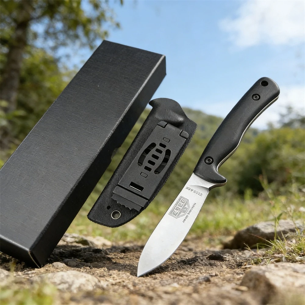 

ESEE-AGK Outdoor Jungle Fixed Blade Knife Stonewashed Blade G10 Handle Tactical Camping Hunting Survival Tools with Sheath