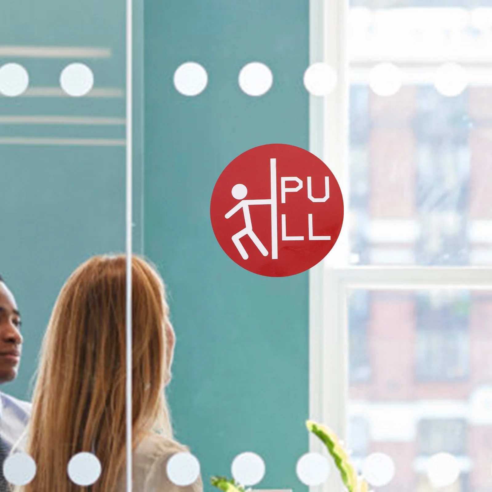 36개 유리문 스티커, 선명하고 오래 지속되며, 비즈니스 출입구에 쉽게 부착 및 제거 가능, 주의 문 라벨, 안내 문구