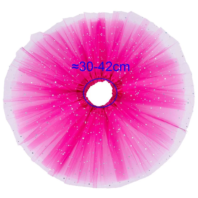 A93U-3X Smart Baby Girl Clothes Stars Sequins Petticoat Ballet Dance  Tutu Skirt Rose Red