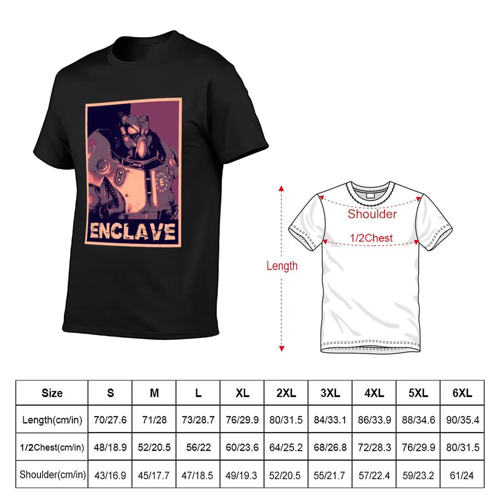 Enclave T-Shirt summer clothes oversized t shirt Aesthetic clothing plus sizes heavyweight t shirts for men