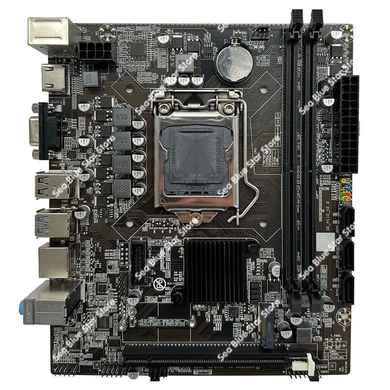 New H110 Computer Main Board Desktop DDR4 Memory LGA-1151 Supports I3 I5 I7 6-9th Generation CPU