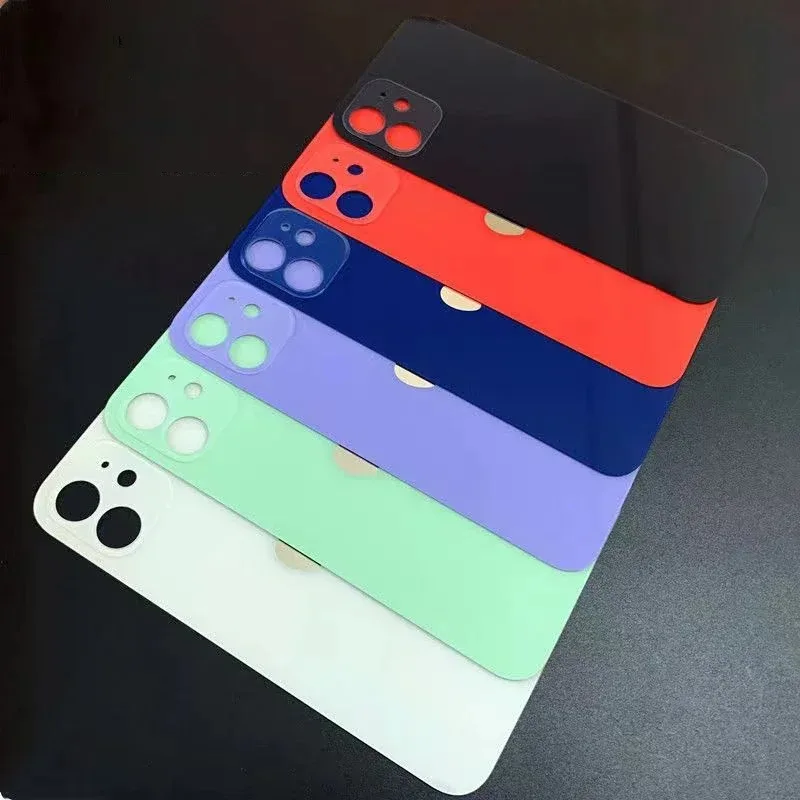 Back Glass For iPhone 12 Back Cover Glass Fast Replacement Housing Battery Cover Big Hole Rear Glass with  glue view 3