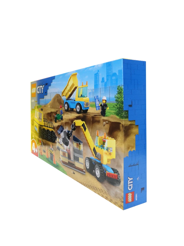 LEGO 60391 City Construction Trucks and Wrecking Ball Crane Building Toy