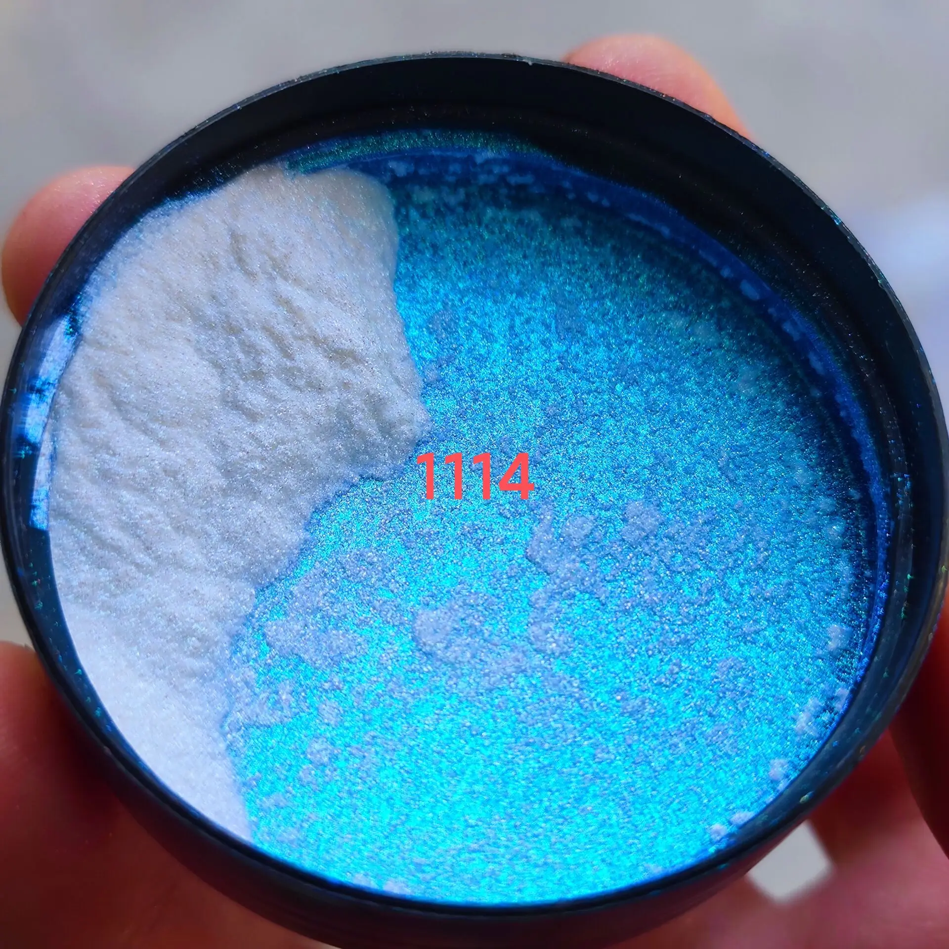 1g  Hot Selling Moonlight Aurora Pure White Chrome Powder Mirror Effect Rub Nail Art Powder