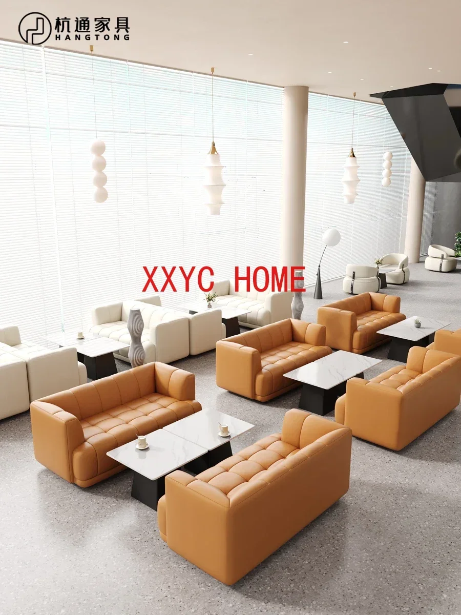 

Nordic Minimalist Style Leisure Club Training Institution Sales Office Negotiation Table and Chair Combination