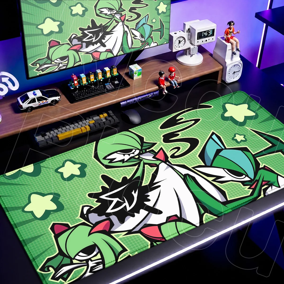 Large P-Pokemons Kawaii Gardevoir Tabletop Carpet Computer Keyboard Mats XXL PC Gaming Accessories HD Printing Laptop Mouse Pads