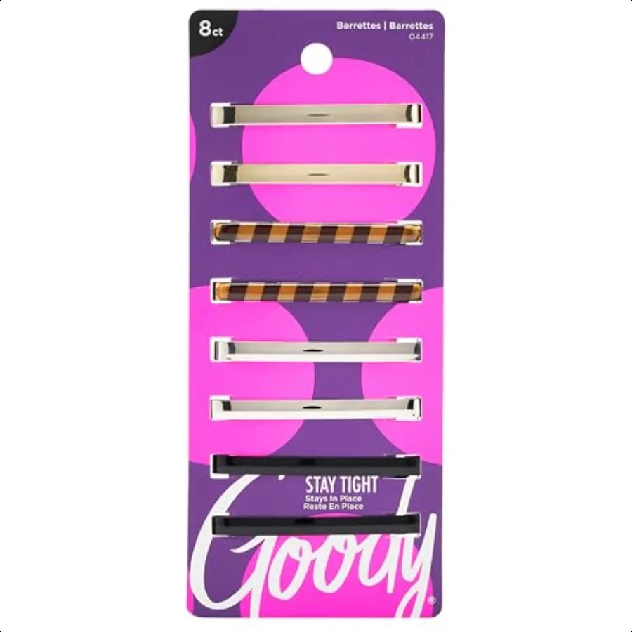 

Заколки для волос Goody с рисунком, разные цвета, 8 шт. 1941119