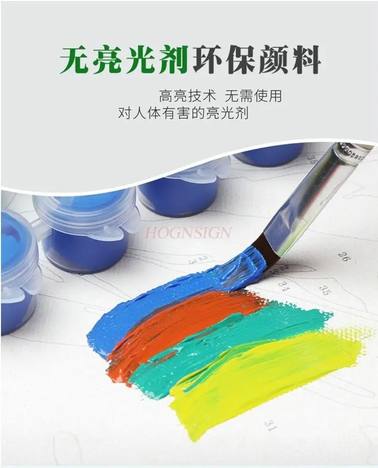 1set Digital oil painting DIY creative manual coloring healing decompression high beauty living room decoration painting