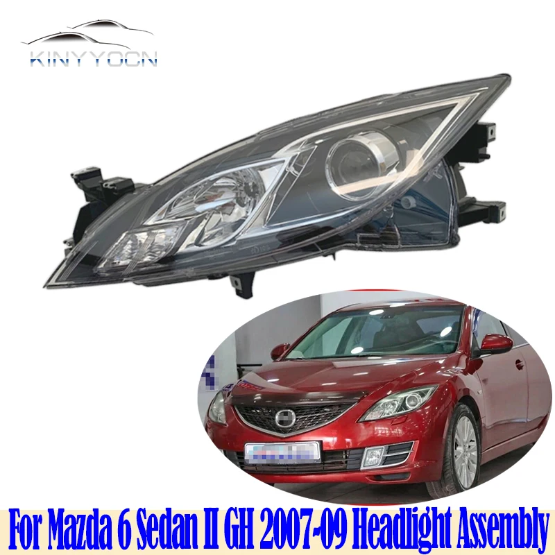 Dla Mazda 6 Atenza II GH 2007 2008 2009 głowa światło na kierownicę lampa głowa światło na kierownicę lampa przednie światła światło przednie montaż