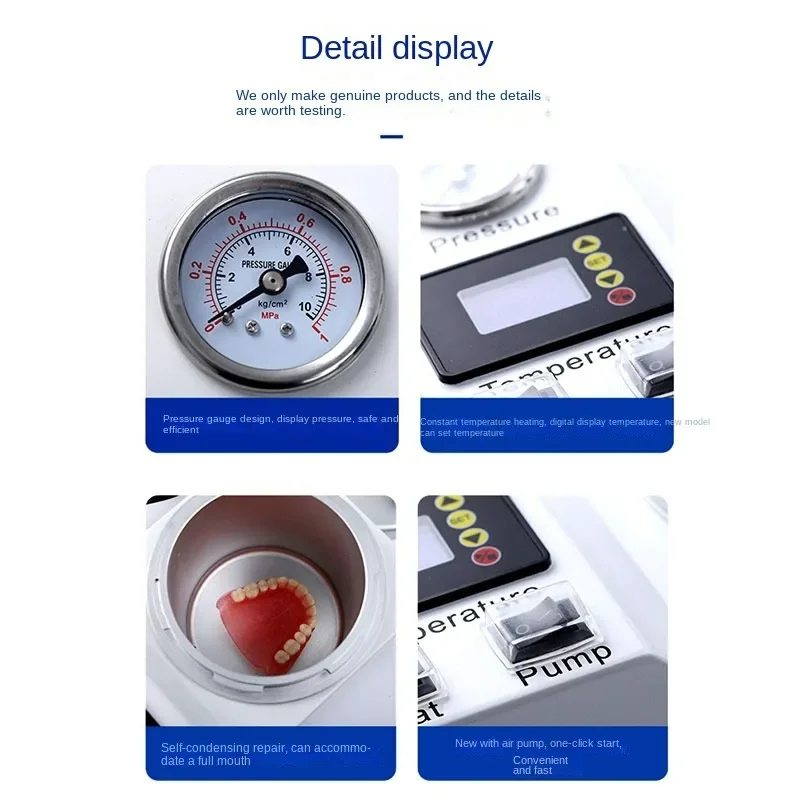 新しい歯科圧力アグリゲーター吸収性義歯射出成形シリコーンゴム歯調理圧力鍋