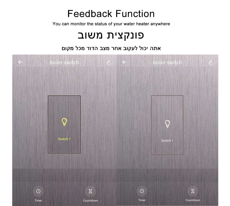 Imagem -05 - Wifi Smart Caldeira Interruptor Aquecedor de Água Disjuntor Painel de Toque Temporizador Controle Remoto de Voz Funciona com Alexa Google Home