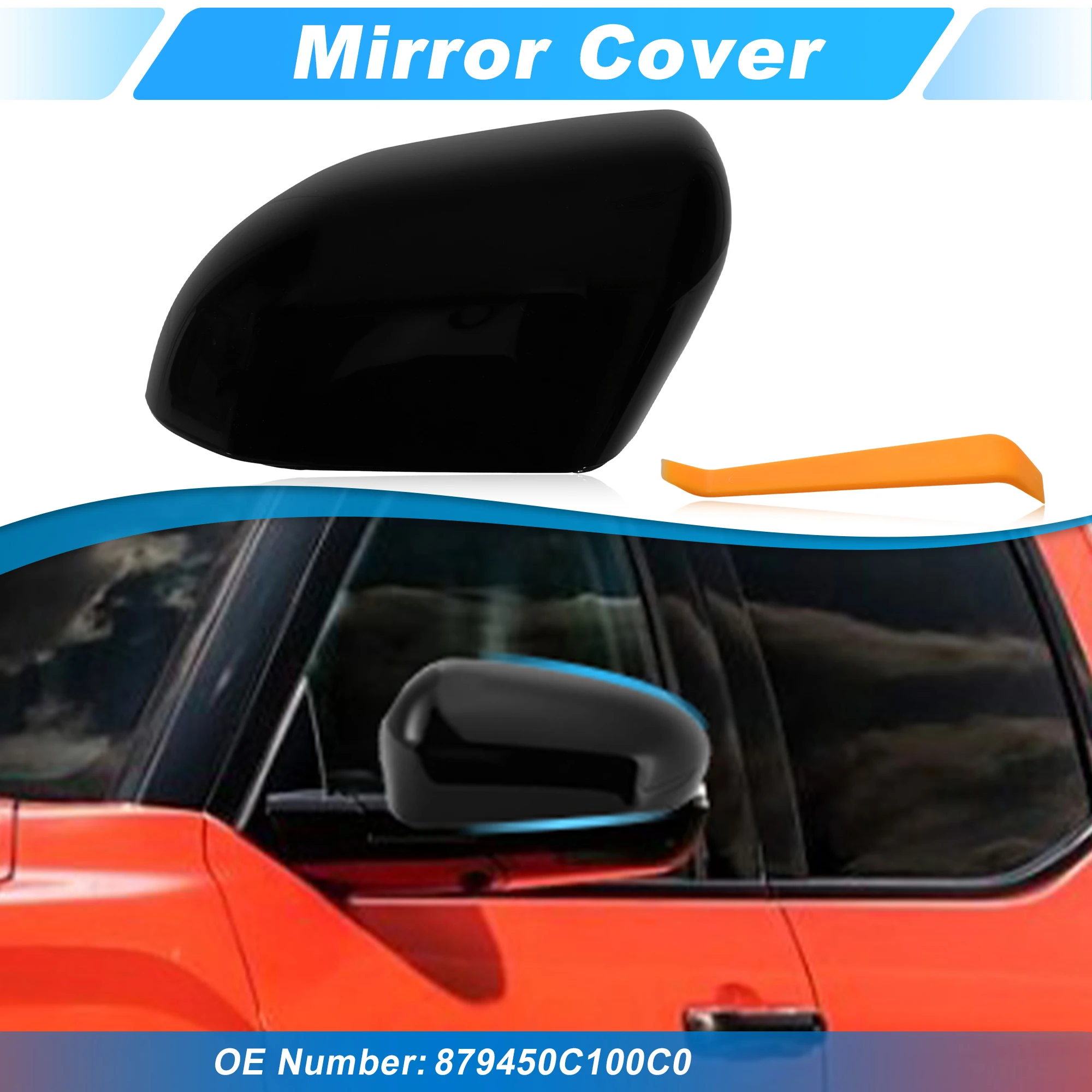 

UXCELL Left/Right Side Mirror Cover Cap for Toyota Tundra Sequoia 2022 2023 2024 2025 Car Door Side Rearview Mirror Cover