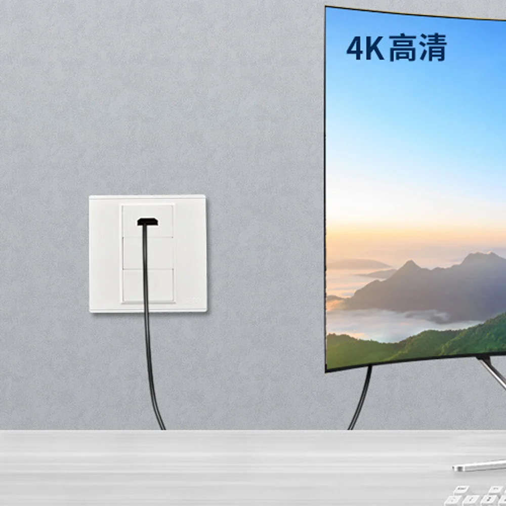 Multimedia-Steckdose 86 Typ Steckdose Frontplatte 90-Grad-HDM-Schnittstelle HD Digital-TV-Panel Multimedia-Computer-Buchse