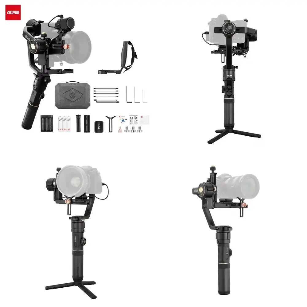 Zhiyun Crane 2S 3-Axis Handheld Gimbal Stabilizer for Ca Non N I Kon so Ny Panas Onic DSLR Cameras 80D 90D BMPCC 6K 5D3