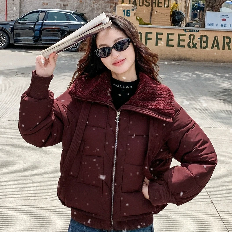

Женская зимняя утепленная куртка-парка с капюшоном, теплая свободная пуховая куртка для женщин среднего возраста, верхняя одежда