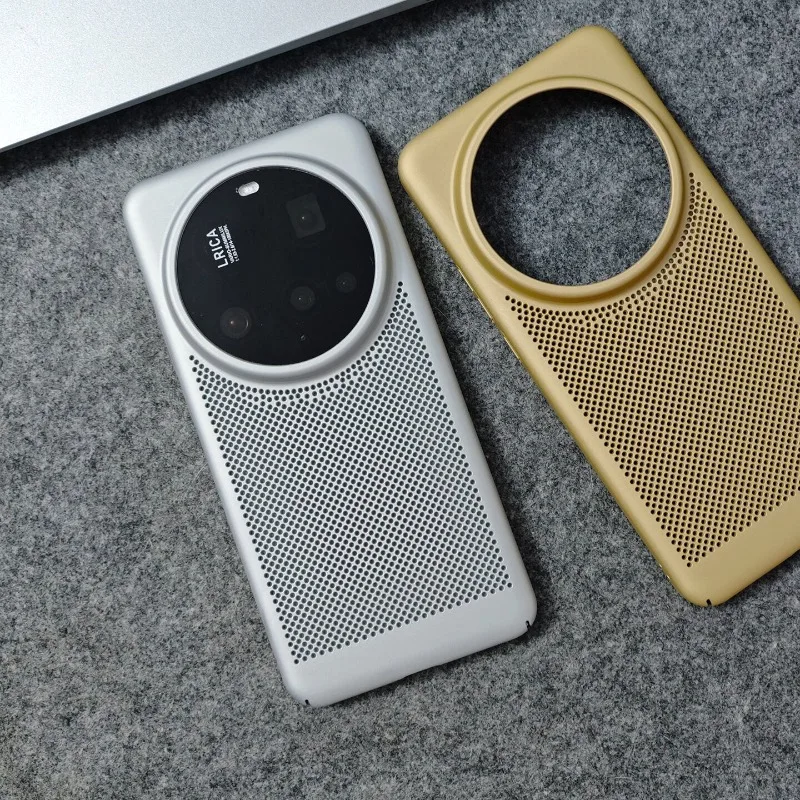 For Xiaomi 15 14 13 12S Ultra Case Matte Honeycomb Heat Dissipation Hole PC Hard Cover Fingerprint-Resistant Dustproof Bumper view 2