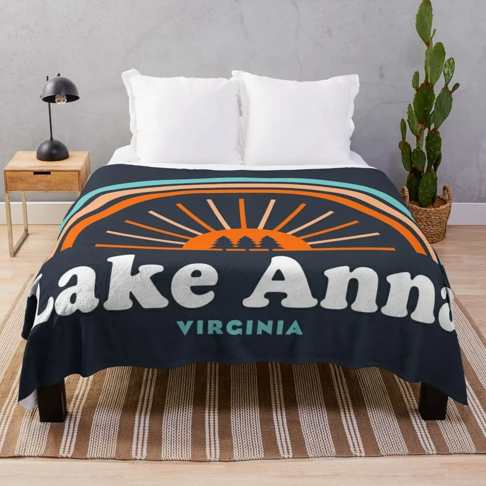 

Lake Anna Virginia Rainbow Throw Blanket Fade Resistant Durable Throw Blanket