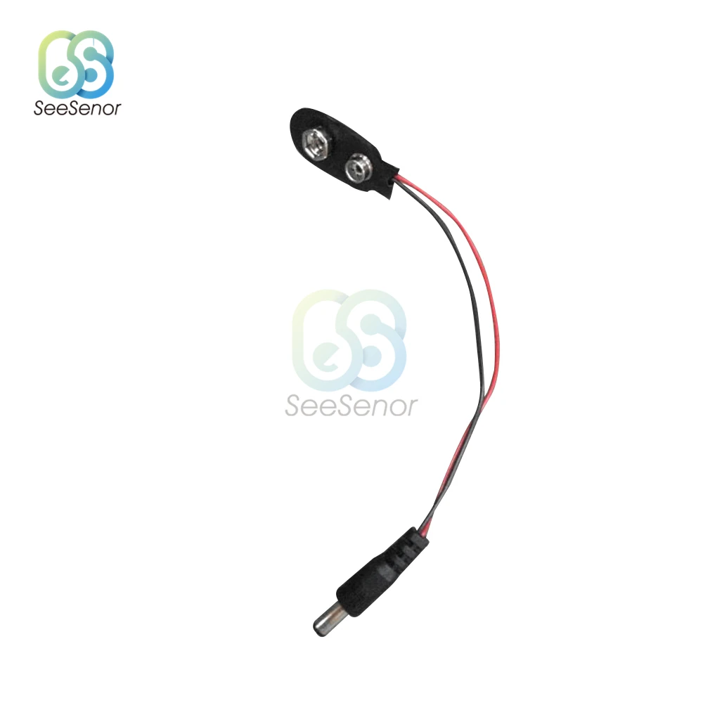 5ชิ้น/ล็อต15ซม.9V แบตเตอรี่สายไฟ Power ปลั๊ก DC 9V ชายสายแบตเตอรี่อะแดปเตอร์แจ็ค DIY แจ็คแบตเตอรี่หัวเข็มขัด