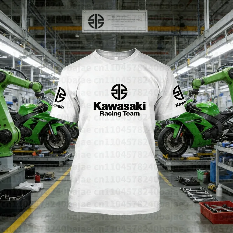 

2025-26 Summer Hot-selling New Kawasaki Logo Outdoor Sports Enthusiasts Men and Women Breathable 100% Cotton Printed T-shirt