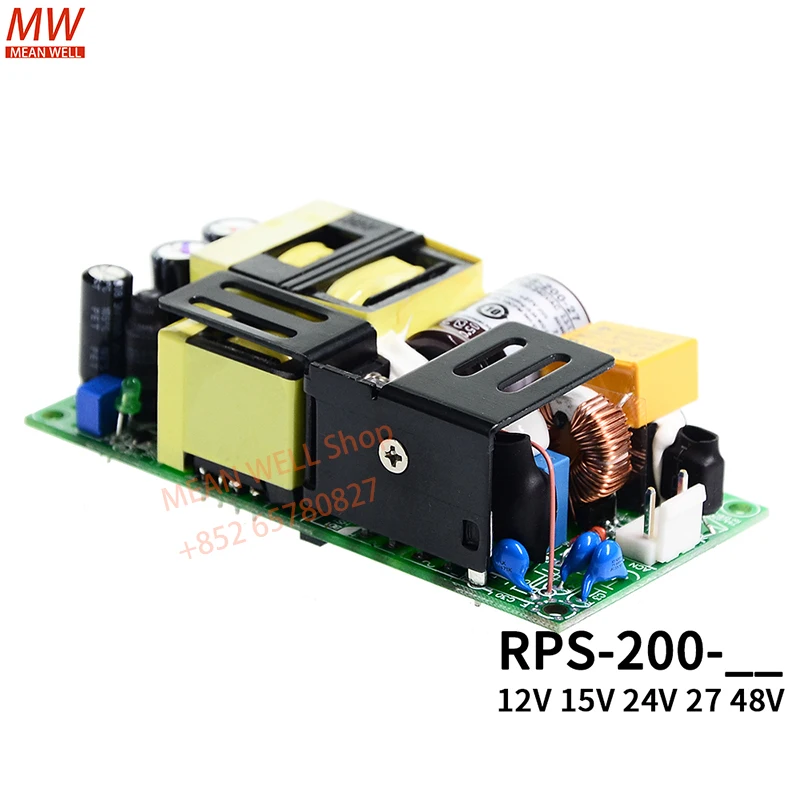 MEAN WELL 200W Reliable Green Power Supply RPS-200-12 RPS-200-15 RPS-200-24 RPS-200-27 RPS-200-48 RPS-200-12-C RPS-200-24-C